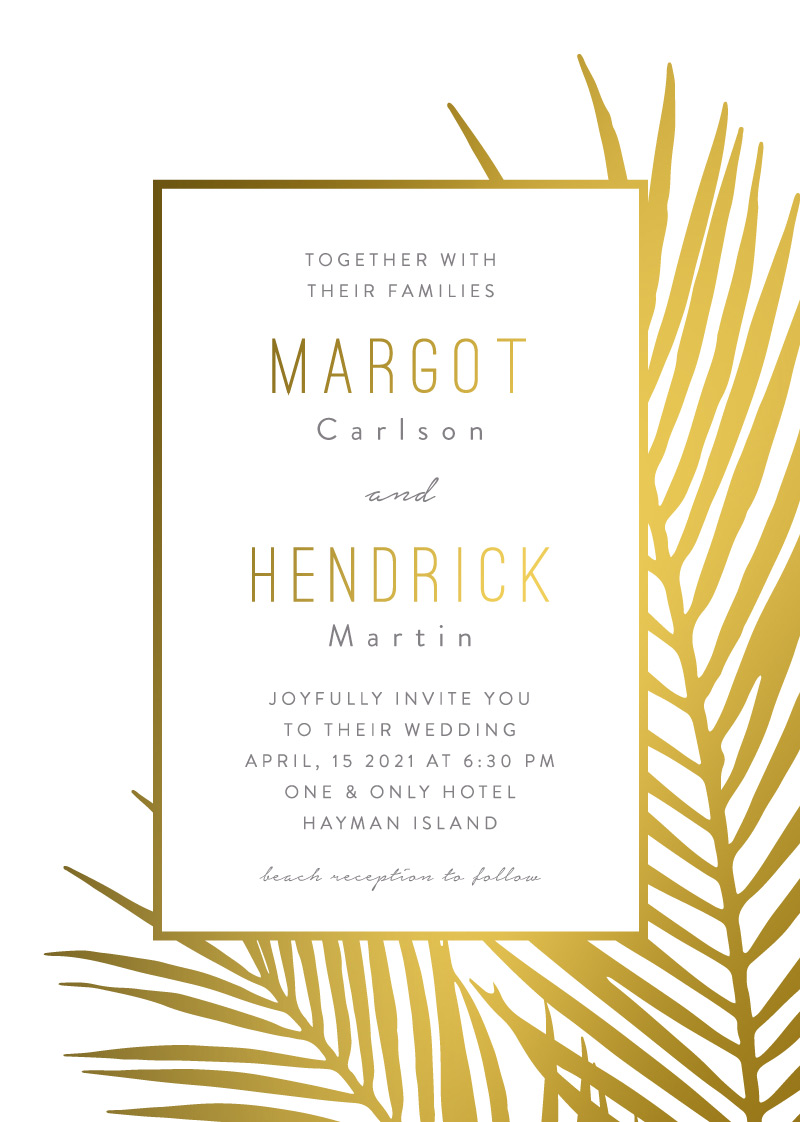 Chic Palms - Wedding Invitations