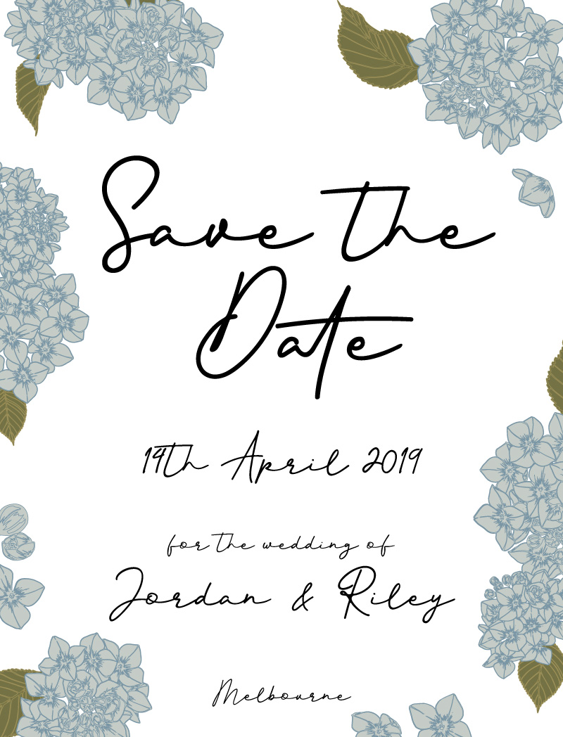 Hydrangea Macrophylla - Save The Date