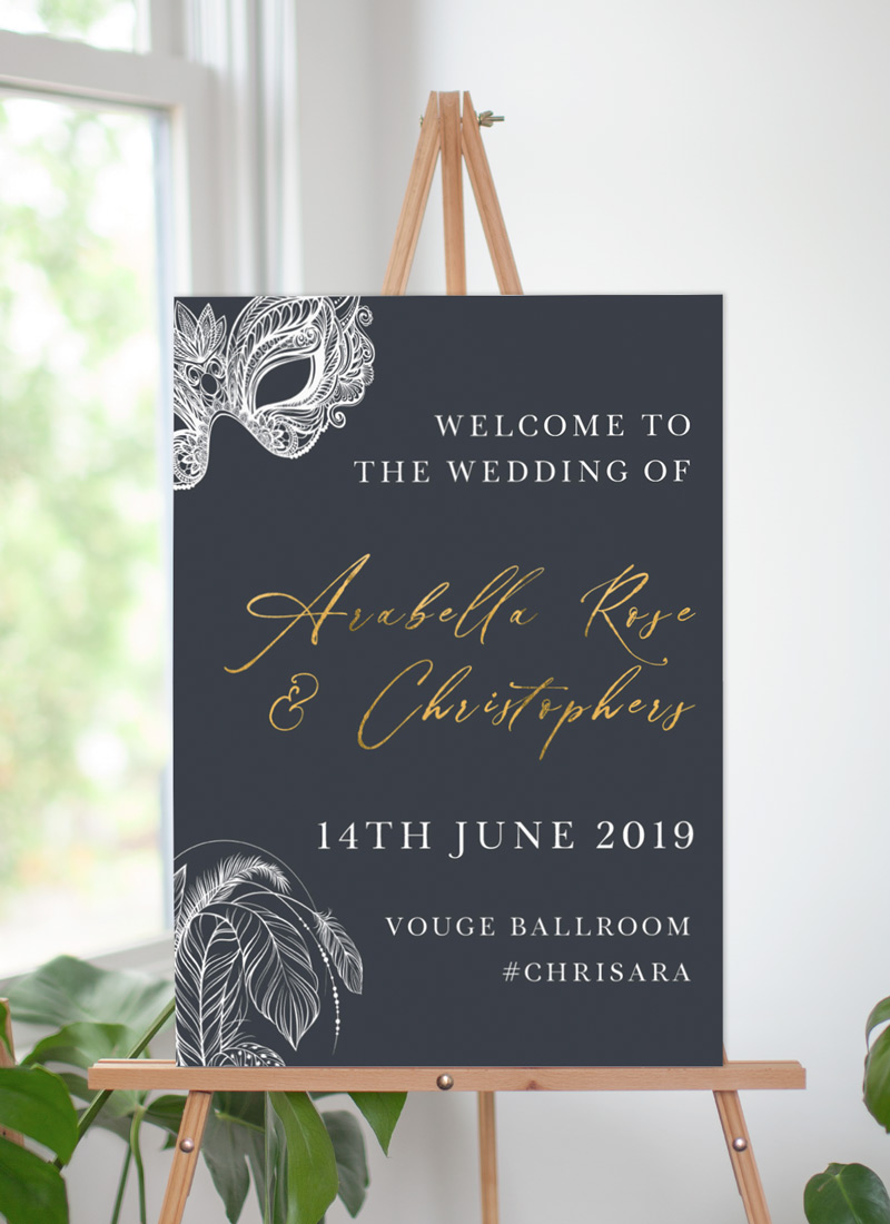 Masquerade - Wedding Signs