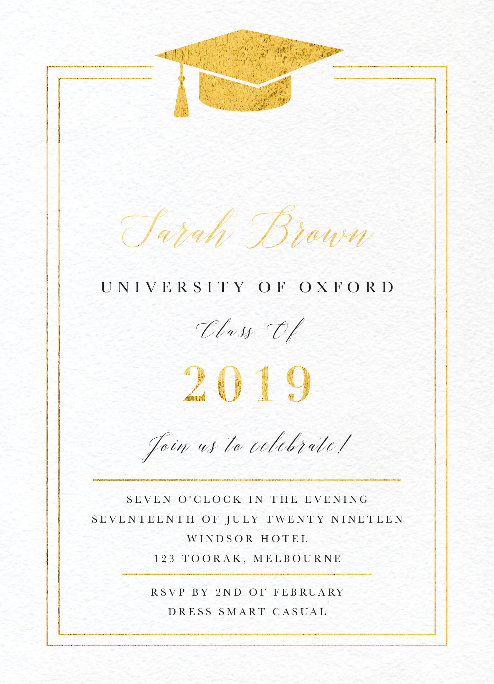 Oxford - Graduation Invitations & Announcements