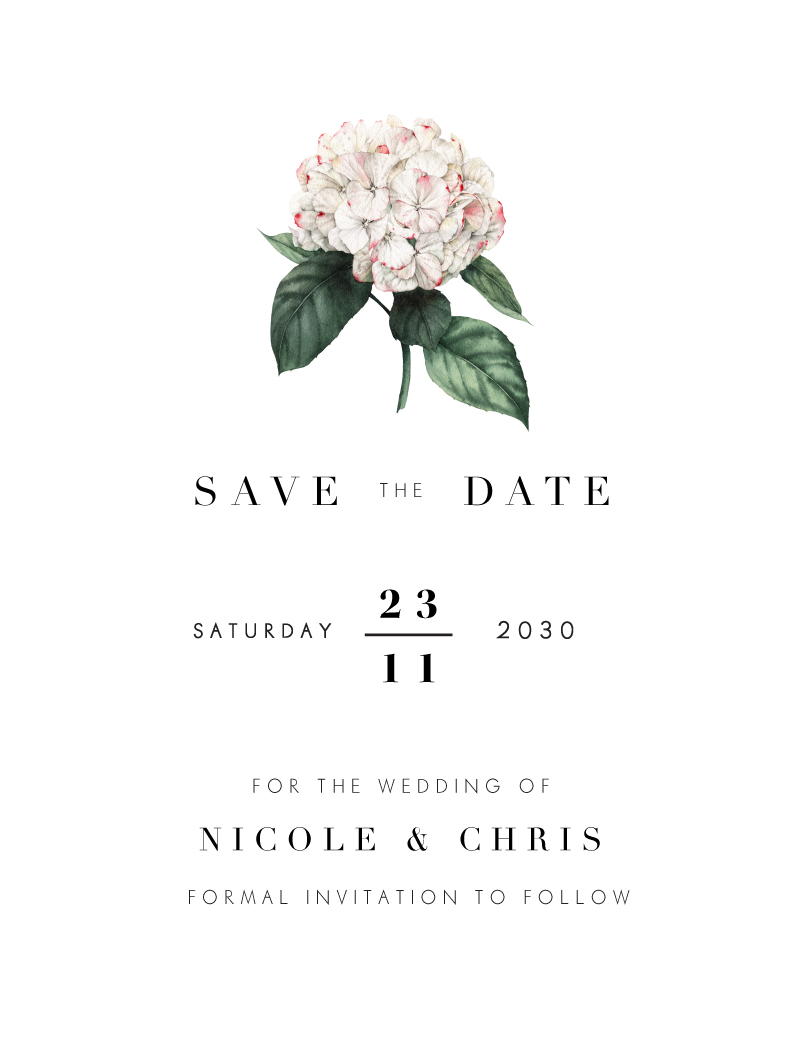 Hydrangea - Save The Date