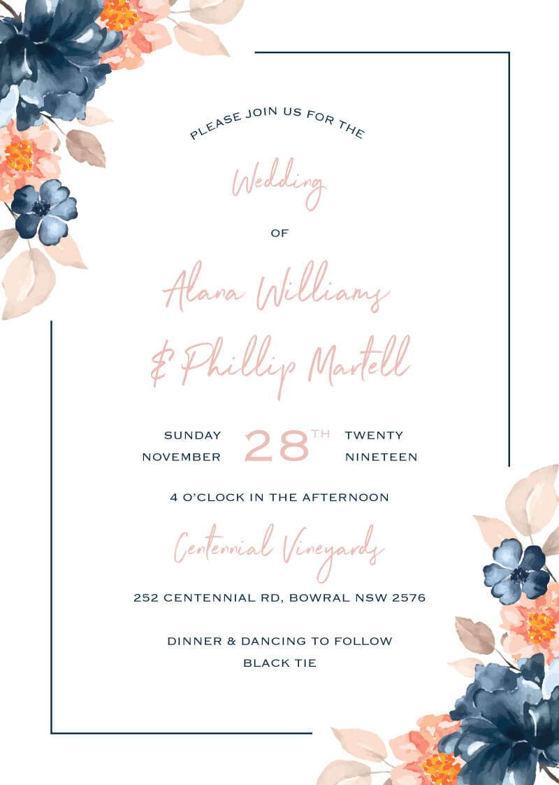 Watercolour Posy - Wedding Invitations