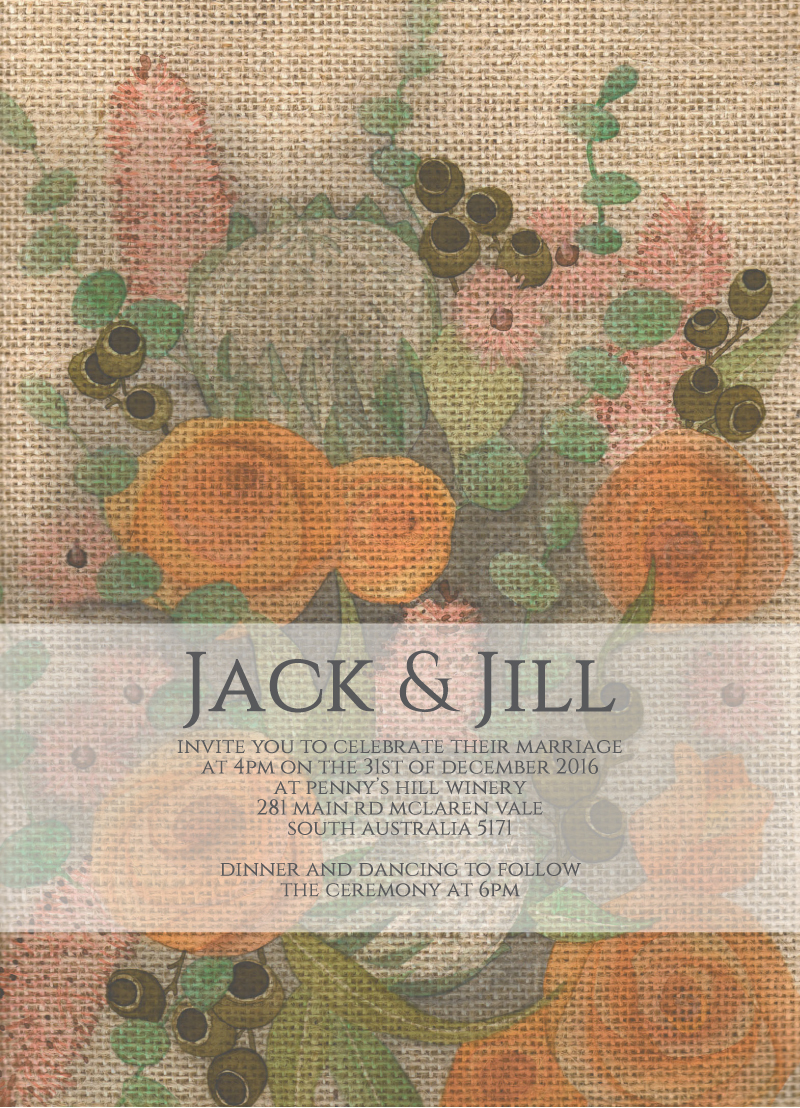 Outback Bouquet - Invitations