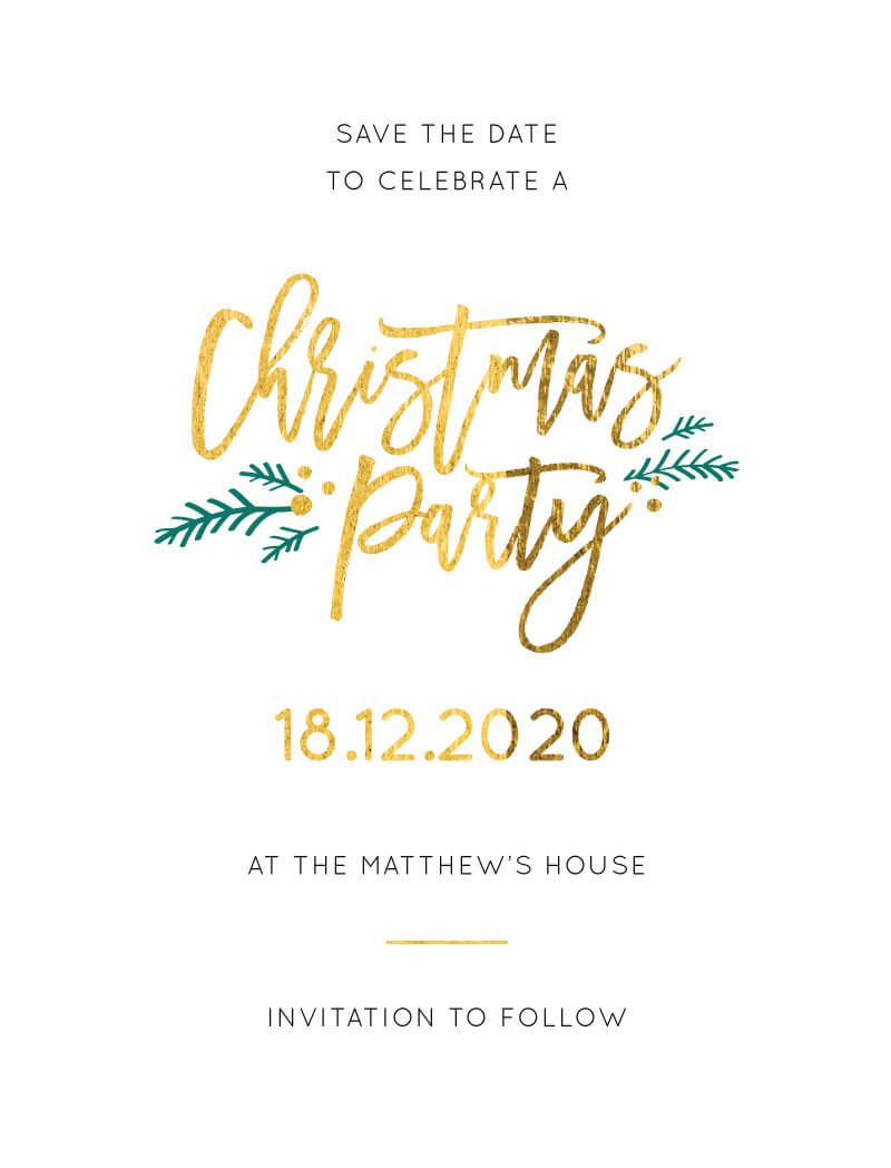 Festive Christmas Party - Save The Date