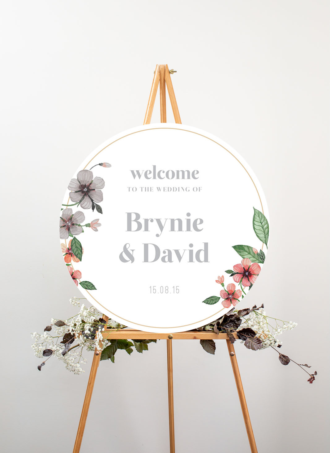 Floral Circle Invitation Set - Wedding Signs