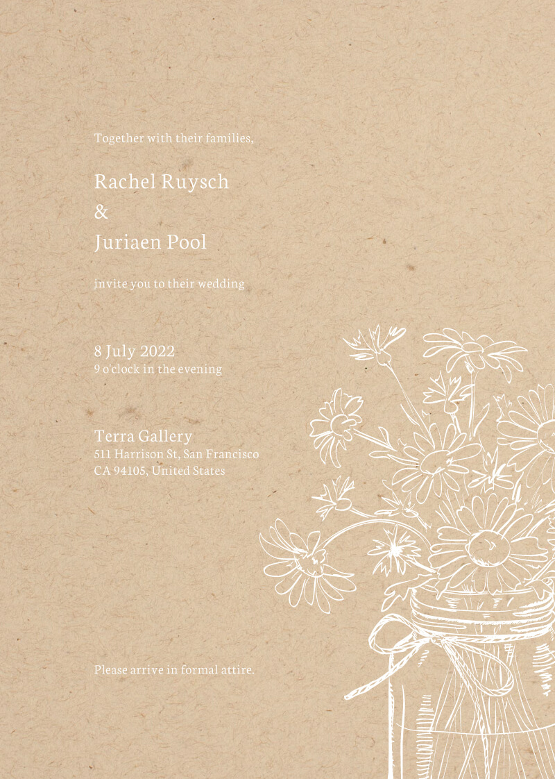 Daisy Mason - Kraft - Wedding Invitations