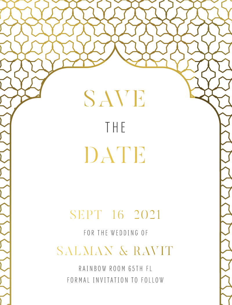 Under a Mandap - Save The Date