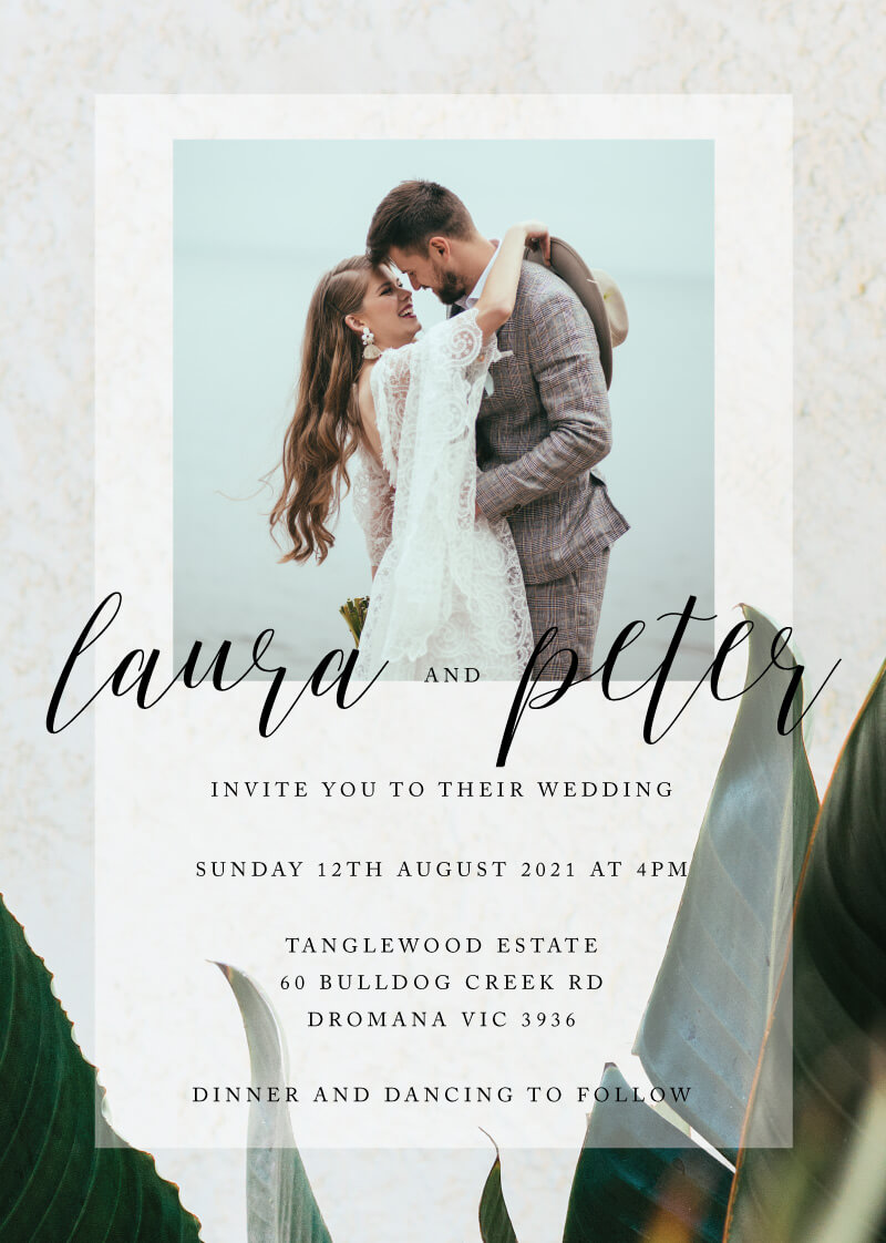 Tropical Leaves - Wedding Invitations