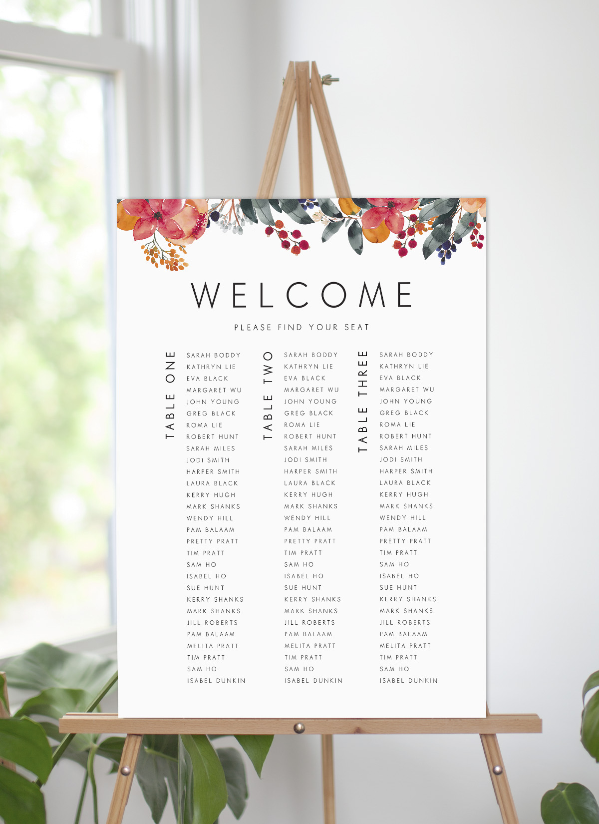 Floral Crown Georgia - Seating Charts