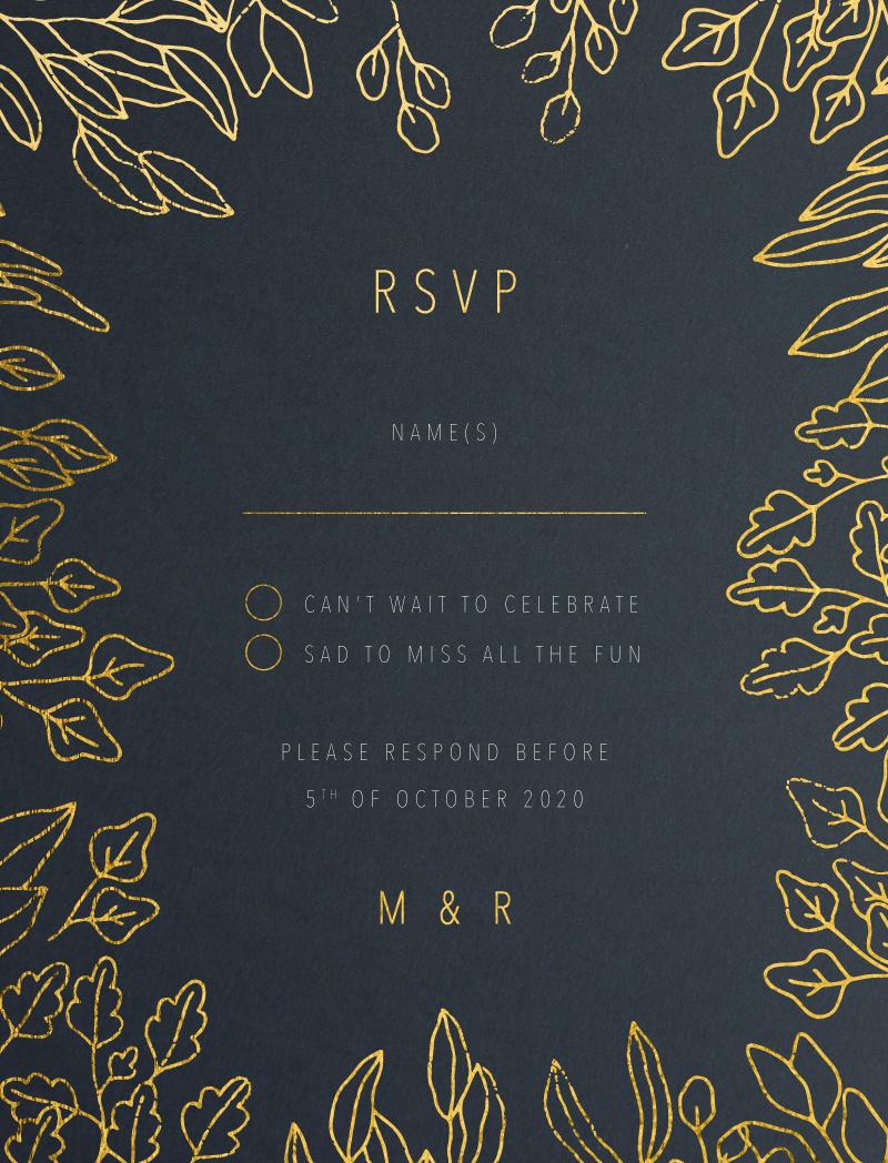 Gold Foil Frame - Rsvp