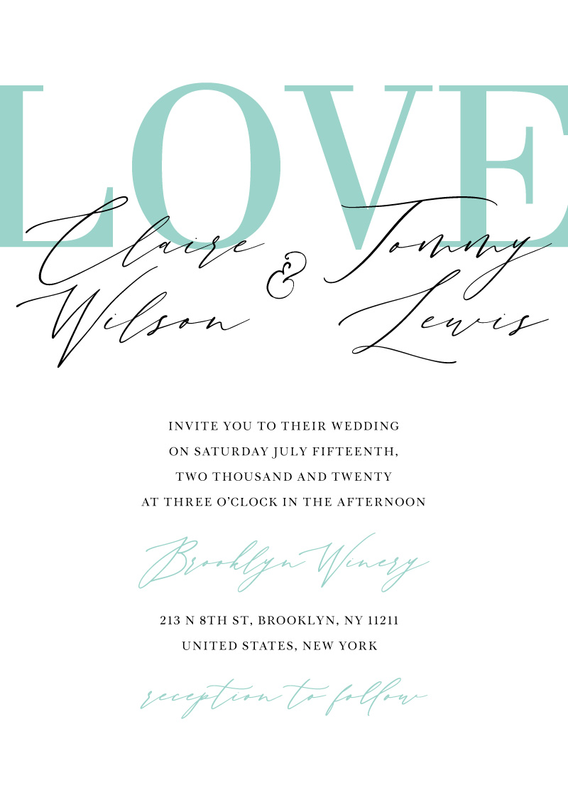 Blue like Tiffany - Wedding Invitations