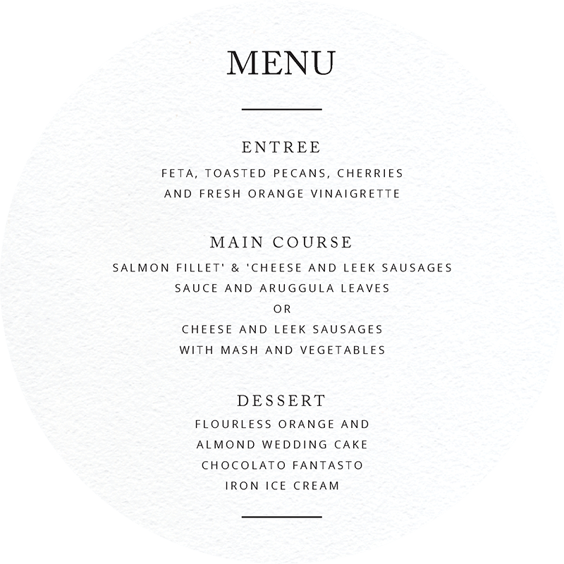 Black and White - Menu