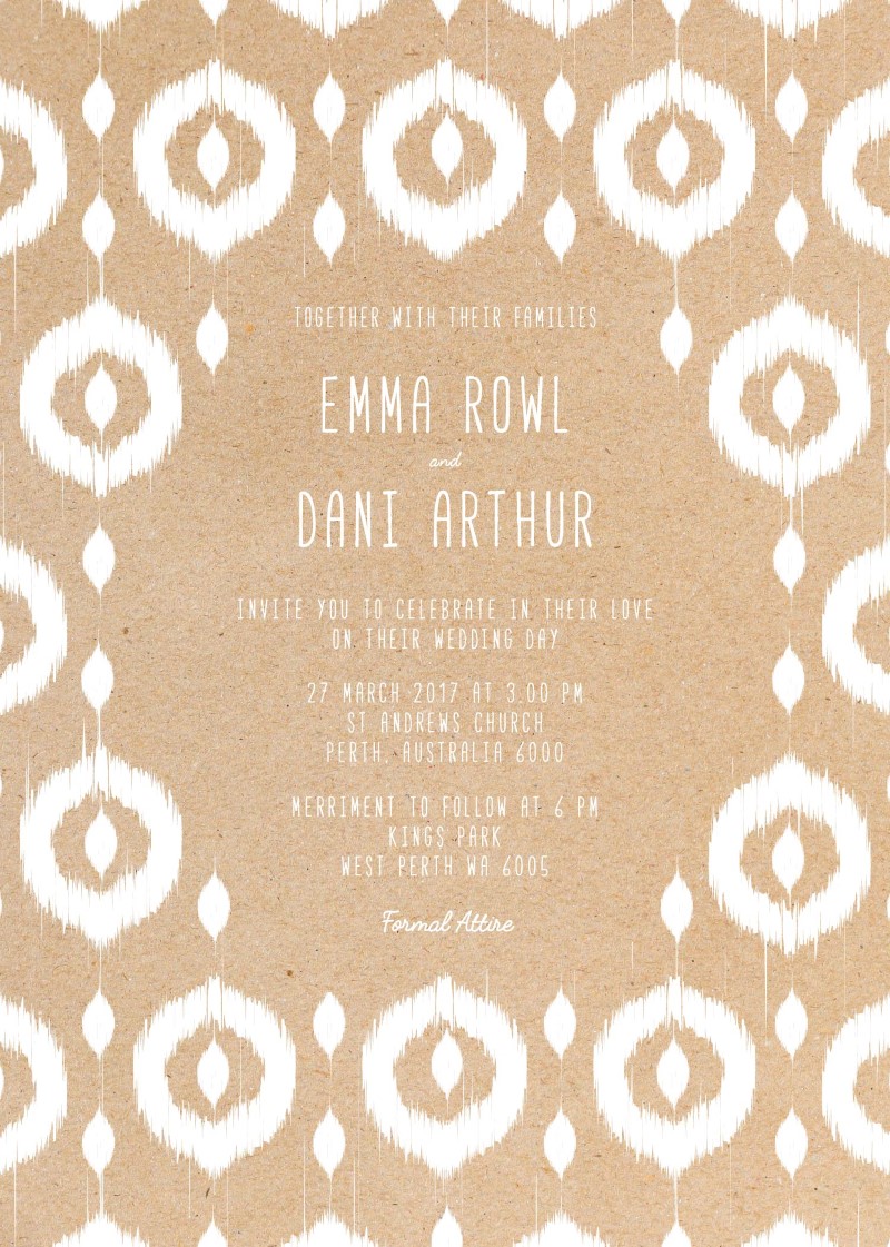 Transcended Ikat - Invitations