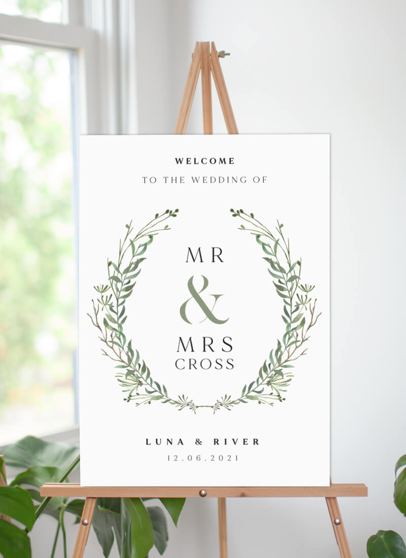 Natural Greenery - Wedding Signs