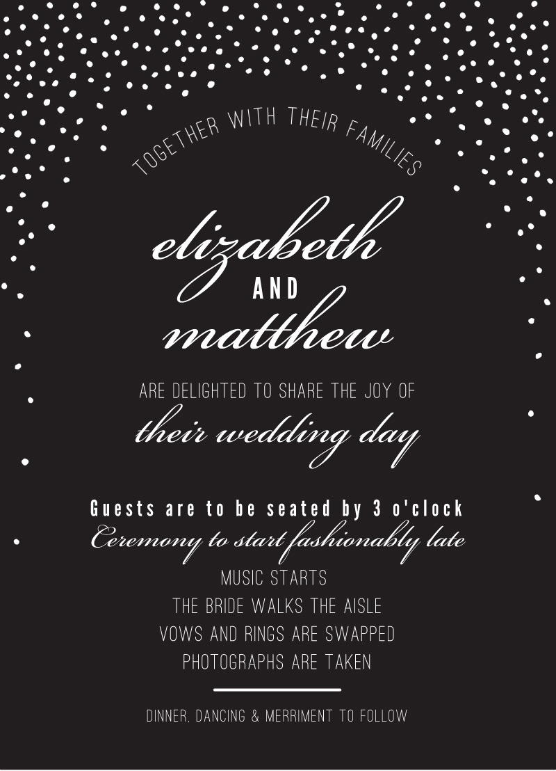 Rustic Mini Confetti Spot - Invitations