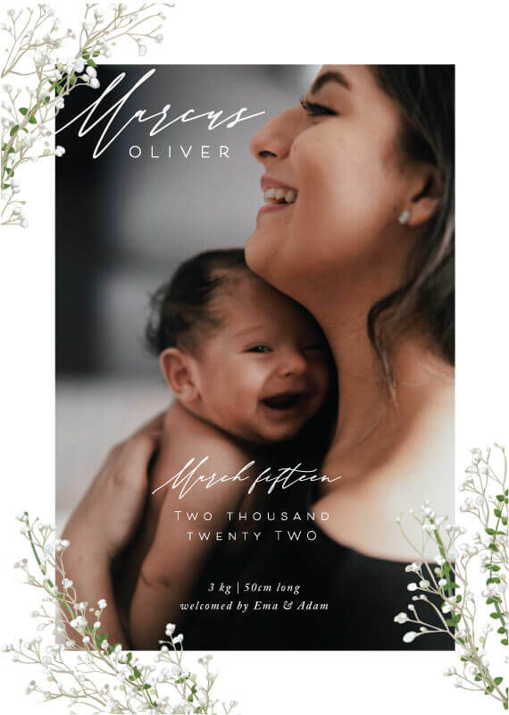 Warmest Hug - Baby Announcement