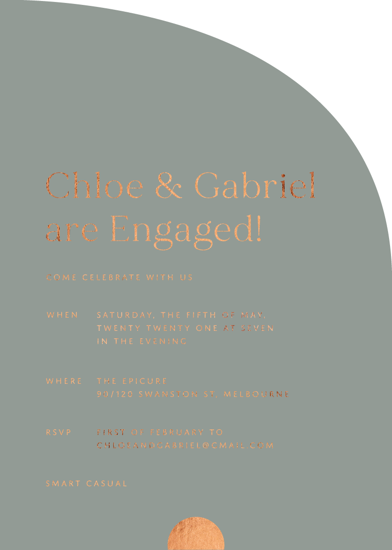 Oliva - Engagement Invitations