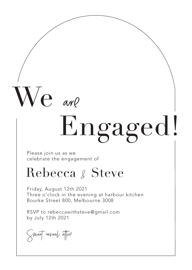 Framed - Engagement Invitations