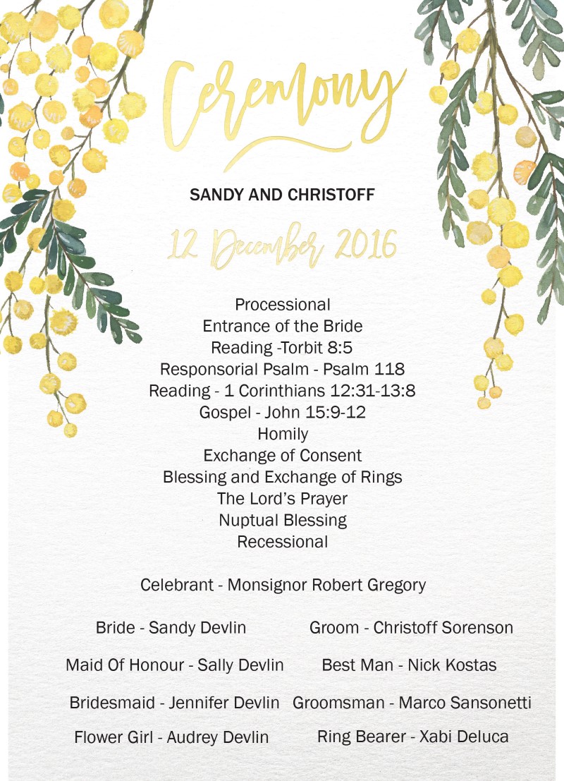 Golden Native Wedding Programs - Foil Stamp design preview