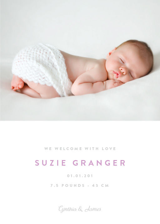 Baby Announcements Cards Customise & Print Online With Paperlust