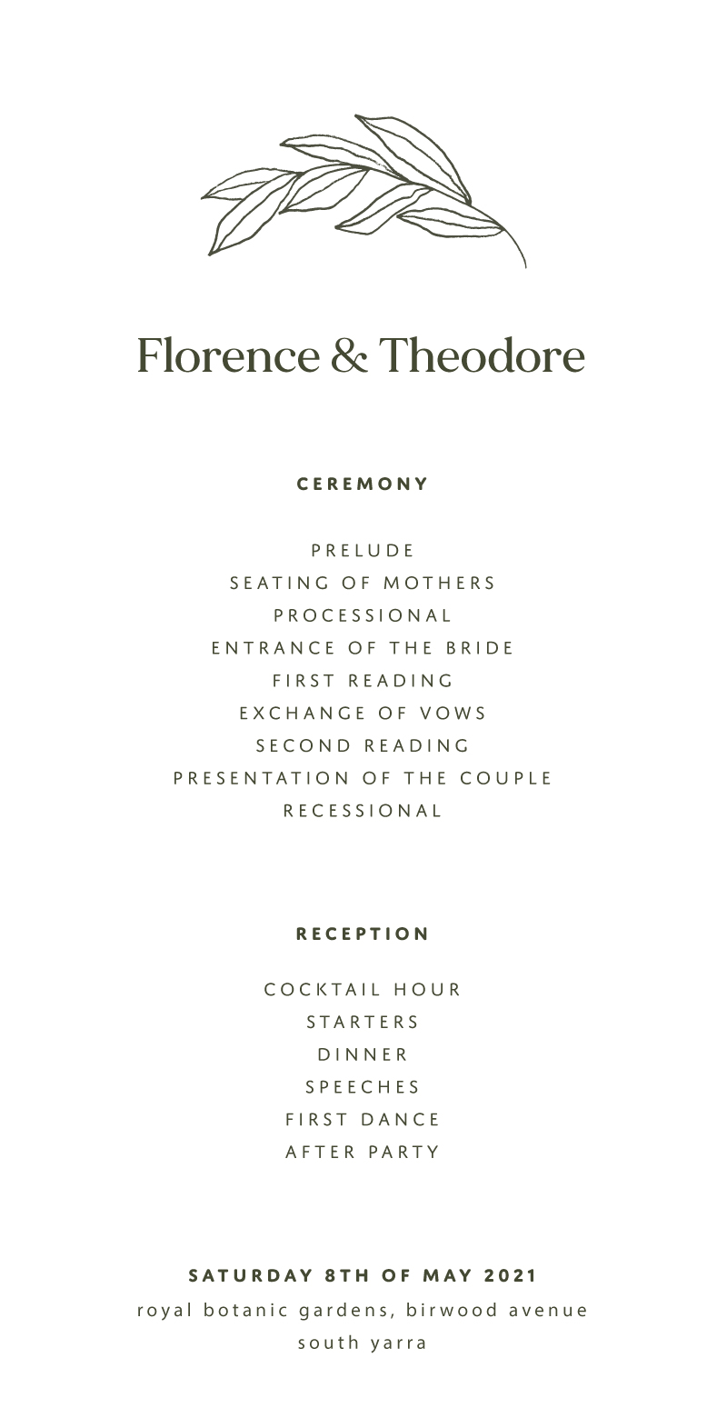 Grove - Wedding Programs