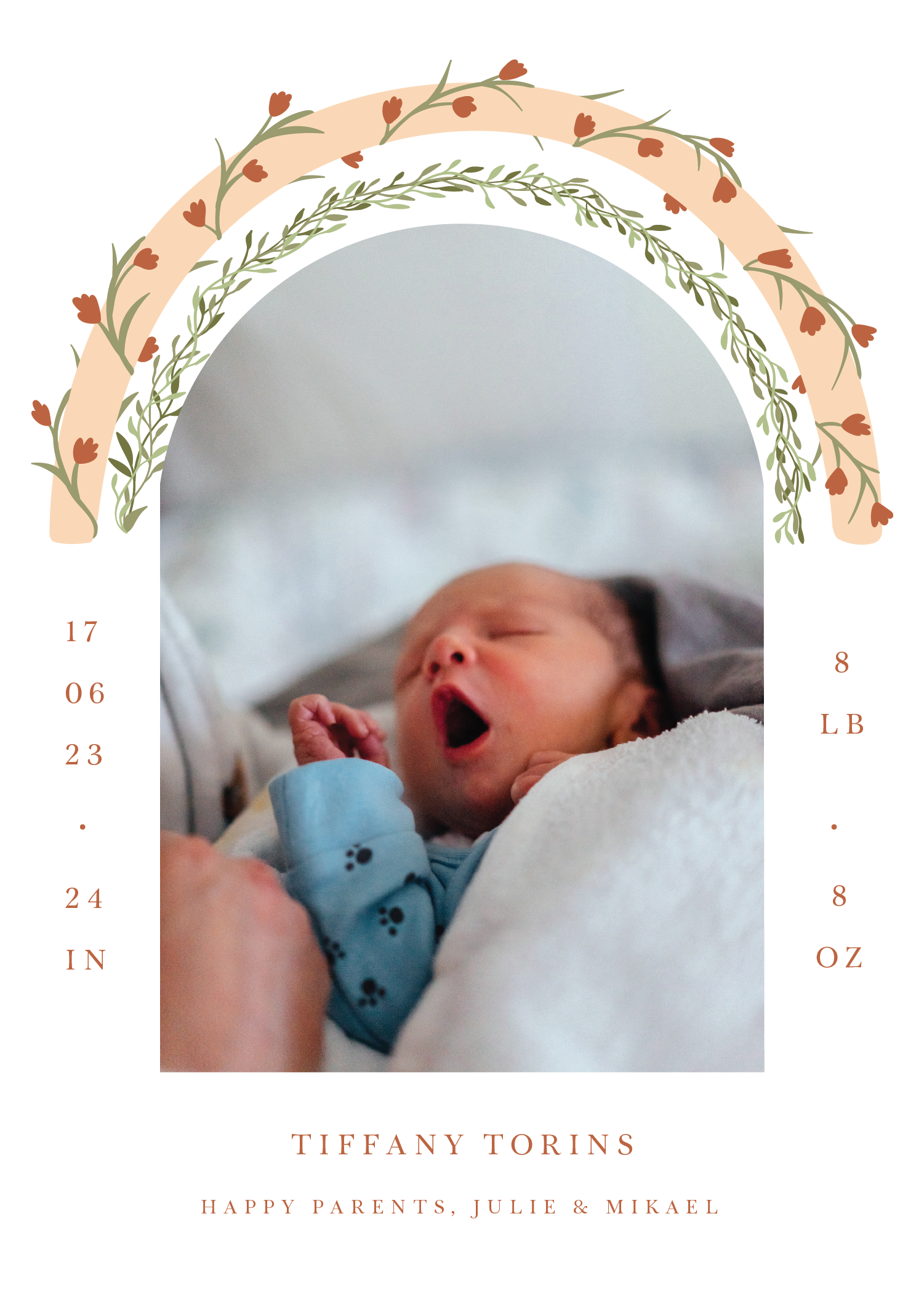 Rainbow Arch - Baby Announcements