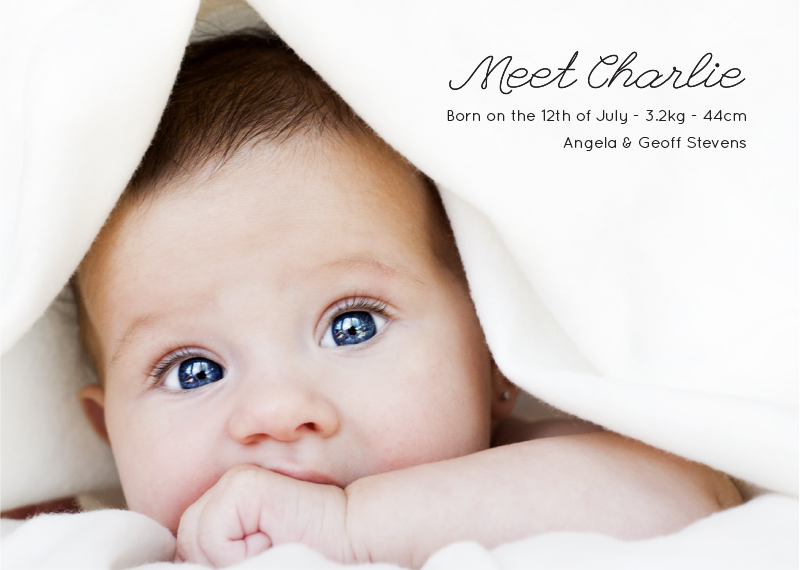 Meet The Newbie Type 1 Baby Announcements - Digital Printing design preview