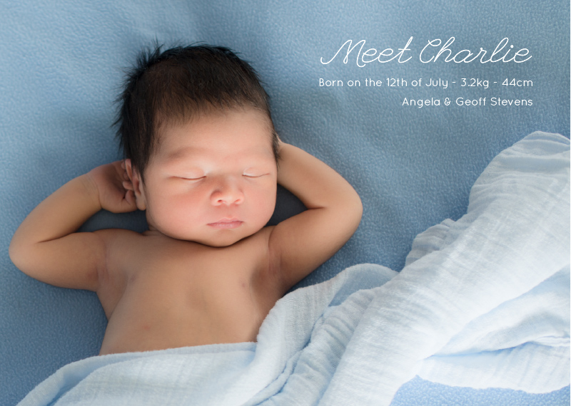 Meet The Newbie Type 2 Baby Announcements - Digital Printing design preview