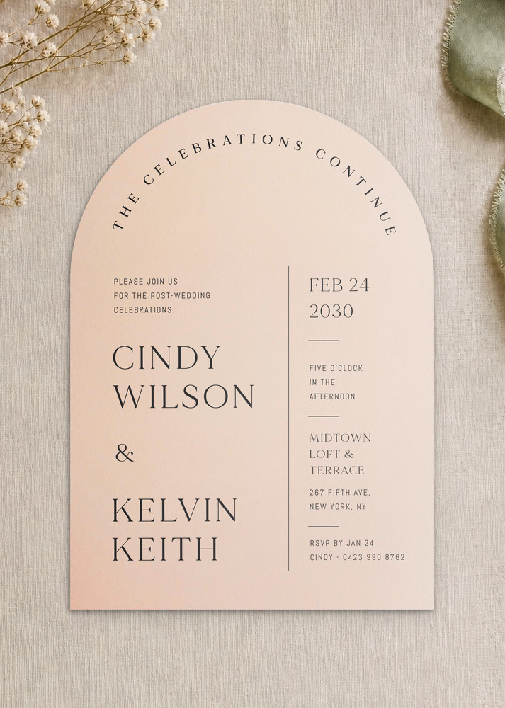 Minimalisme Wedding Invitations - Digital Printing design preview