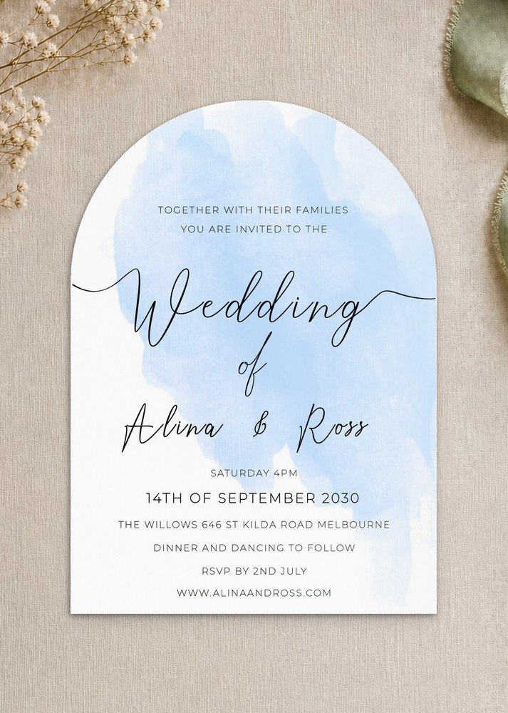 Rosey Wedding Invitations - Digital Printing design preview