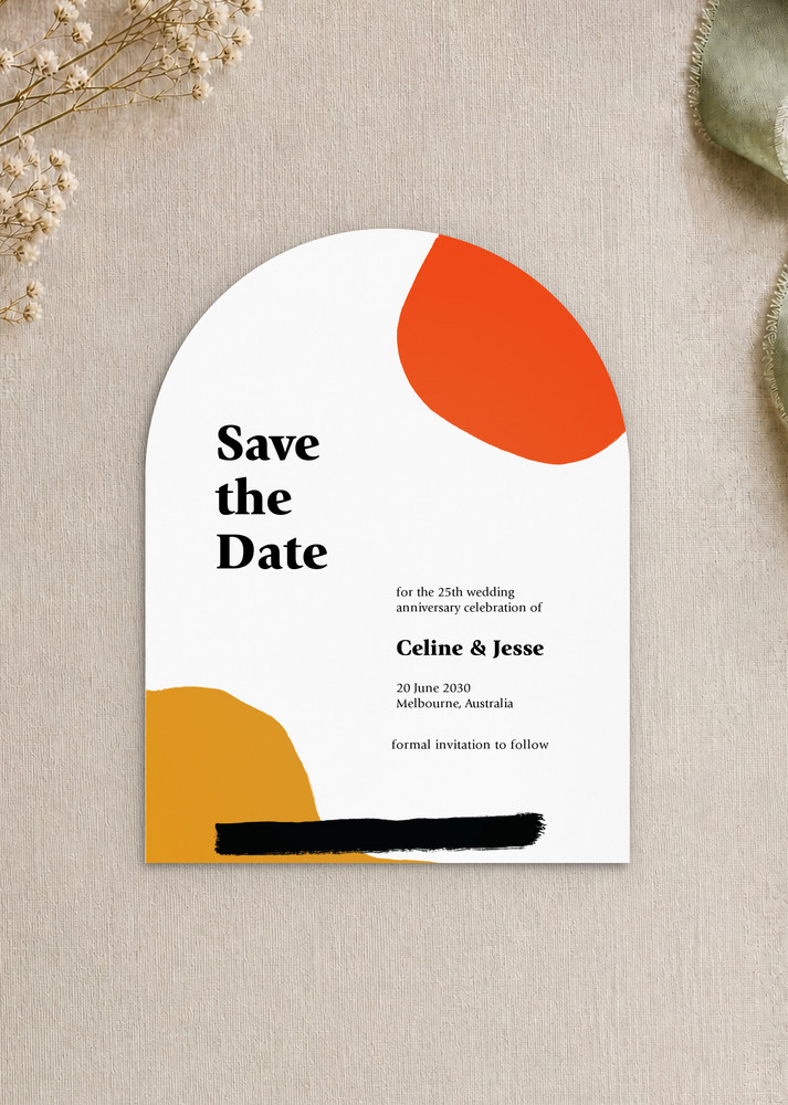 Colorful Gouache - Save The Date