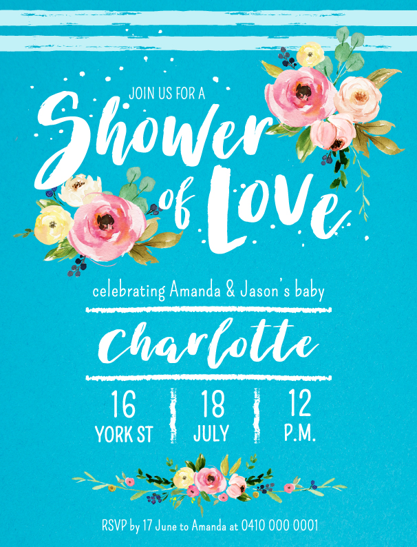 Shower Love Baby Shower Invitations - Digital Printing design preview