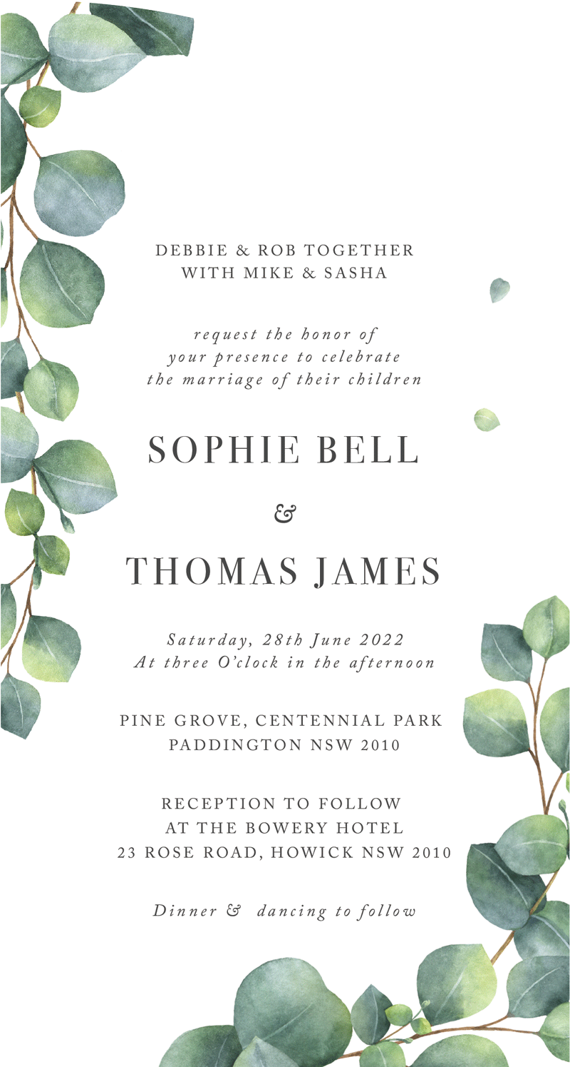 Eucalyptus - Wedding Invitations