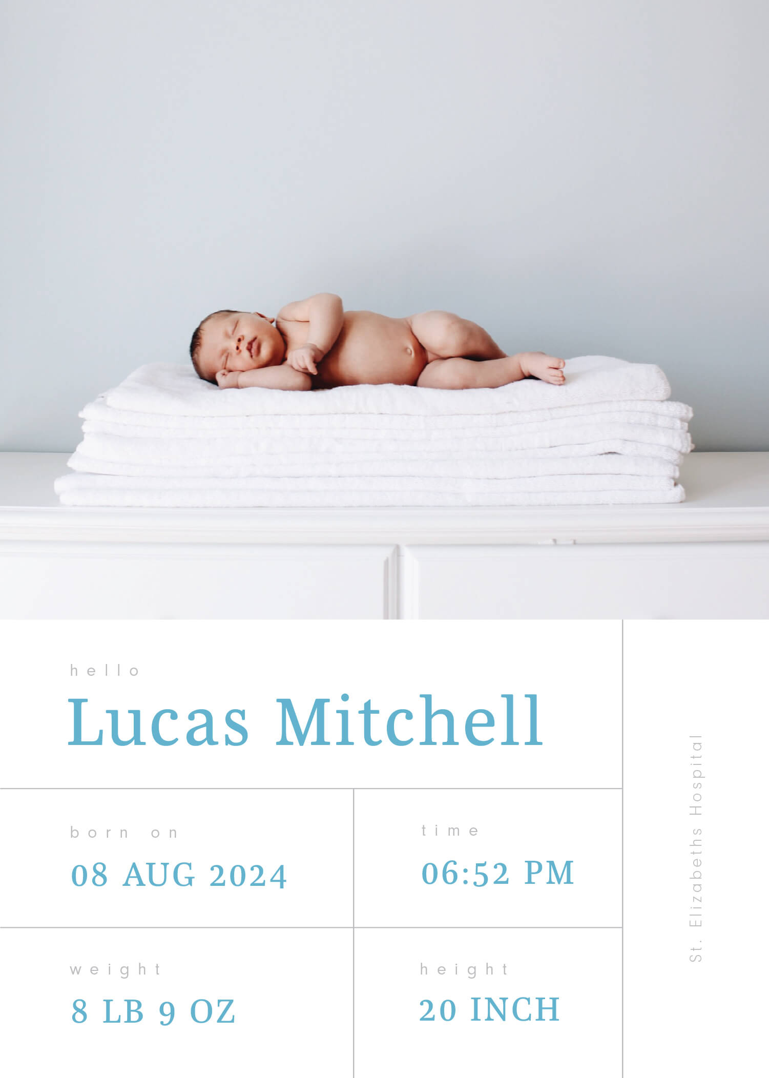 Baby Pink & Baby Blue - Baby Announcements