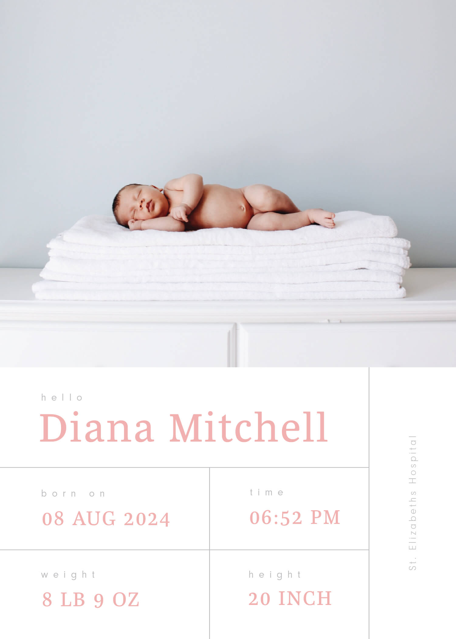 Baby Pink & Baby Blue - Baby Announcements