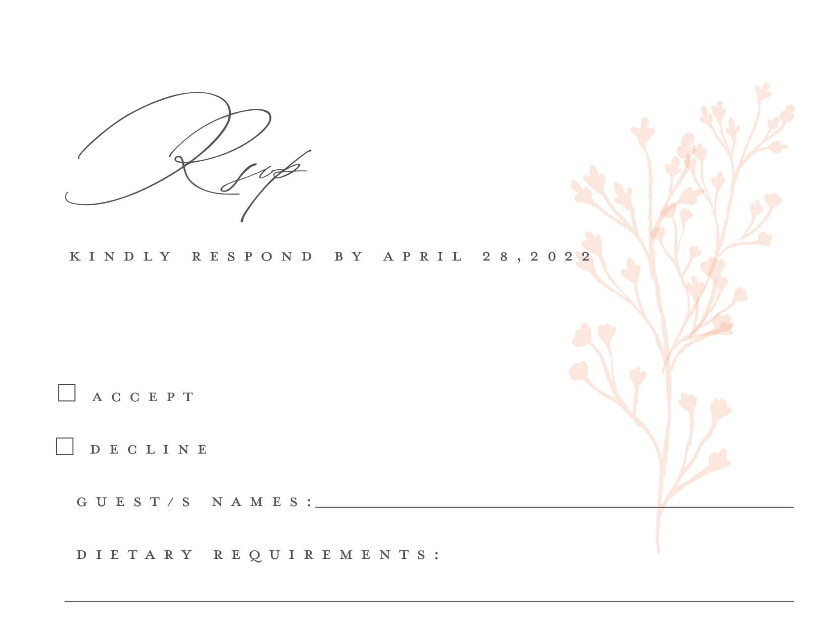 Good Beginnings RSVP Cards - Digital Printing design preview