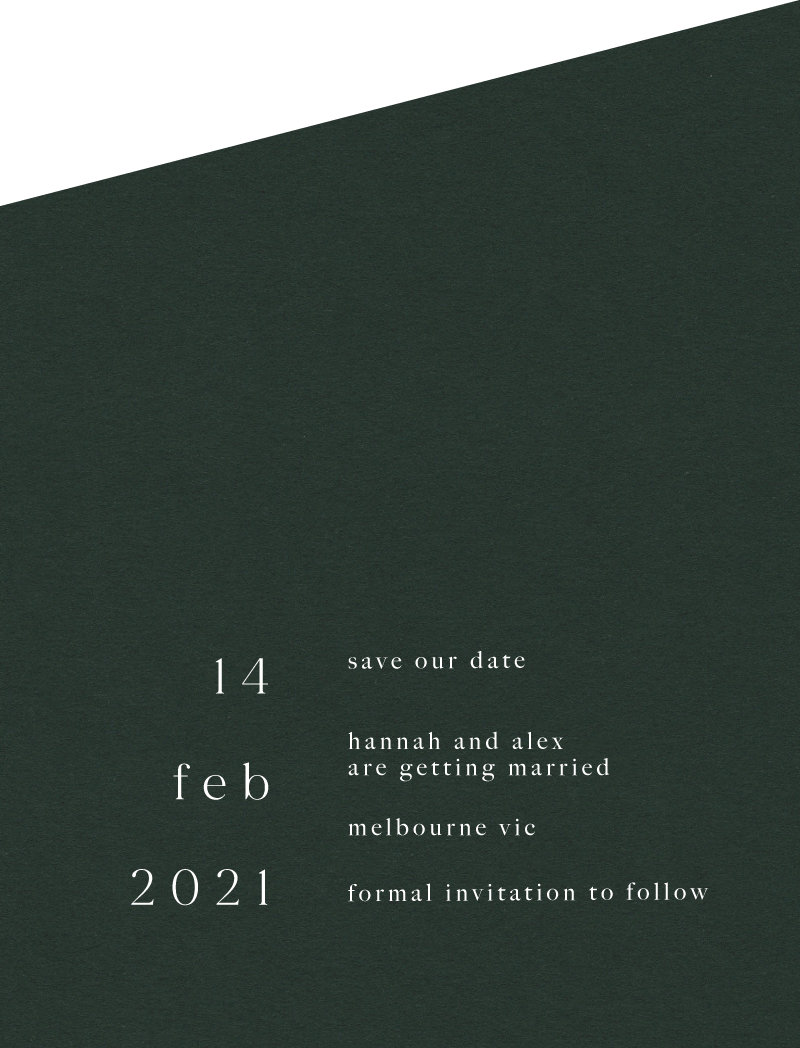 Gentle Earthquakes Save The Date - White Ink design preview