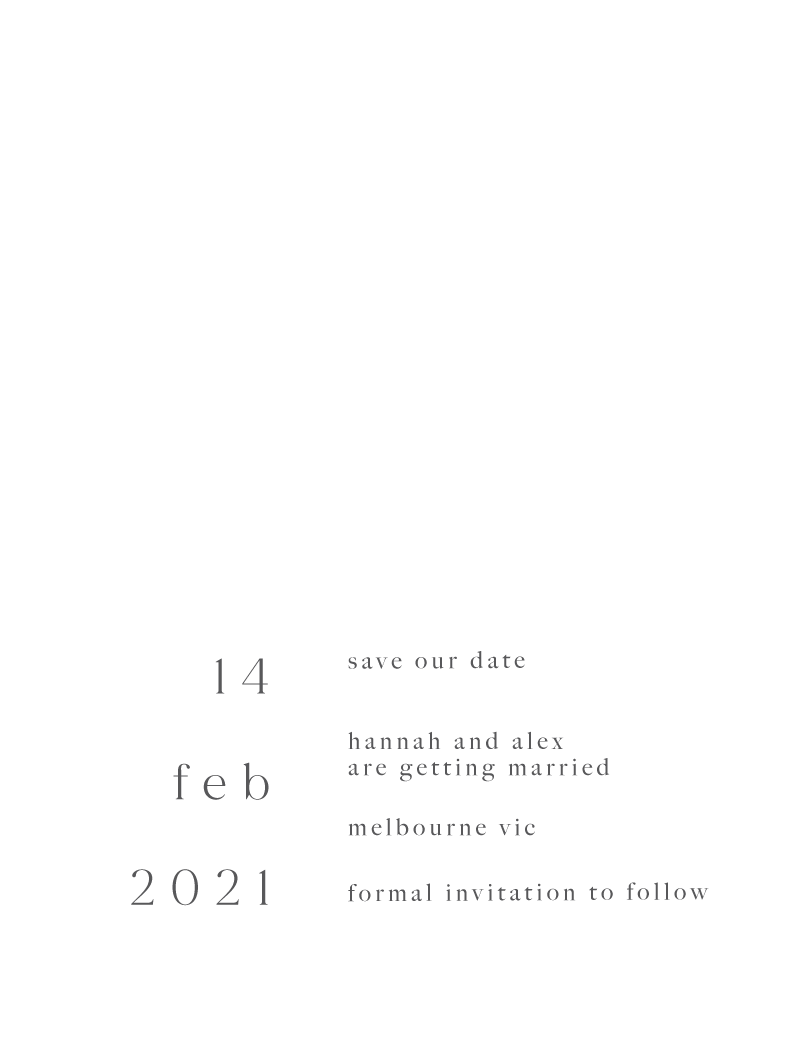 Gentle Earthquakes Save The Date - Letterpress design preview