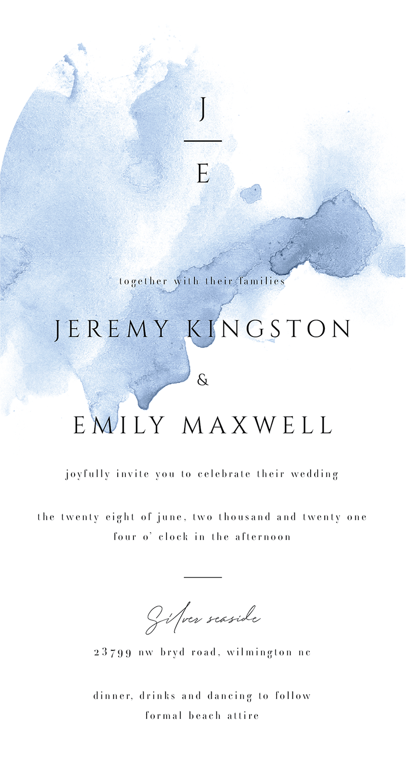 Ocean Wedding Invitations - Digital Printing design preview
