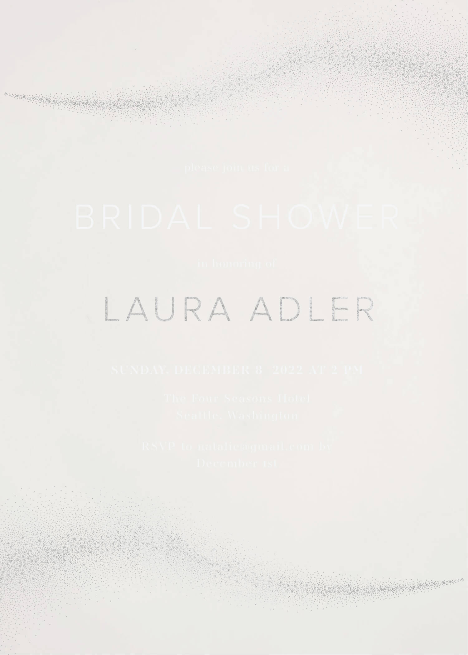 Glittering Snow - Bridal Shower Invitations