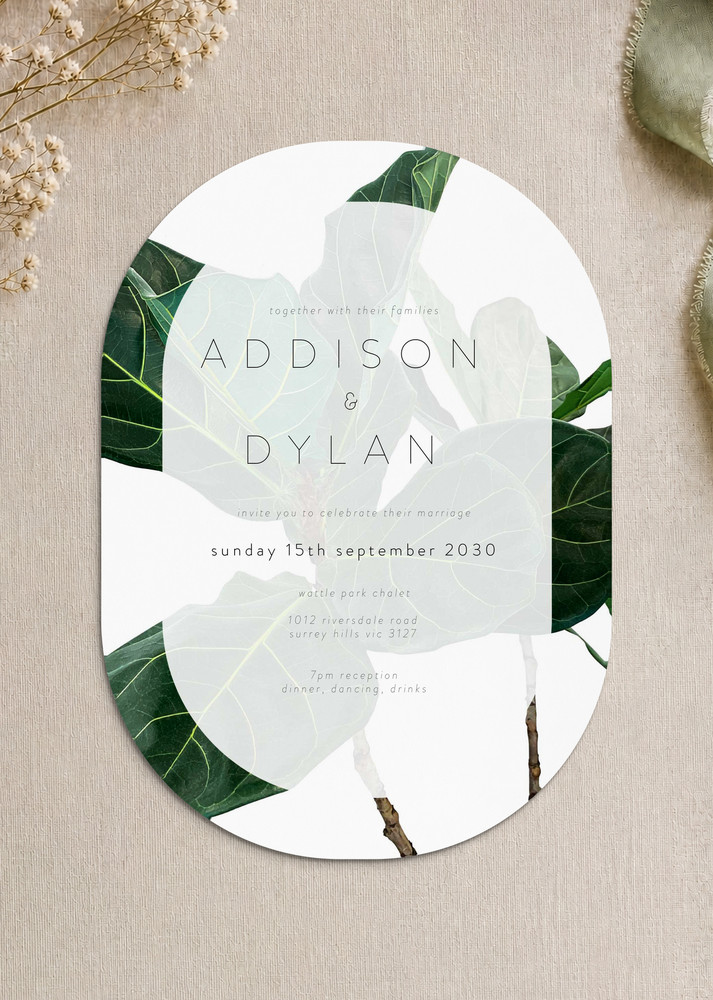 Fiddle Leaf Fig - Wedding Invitations