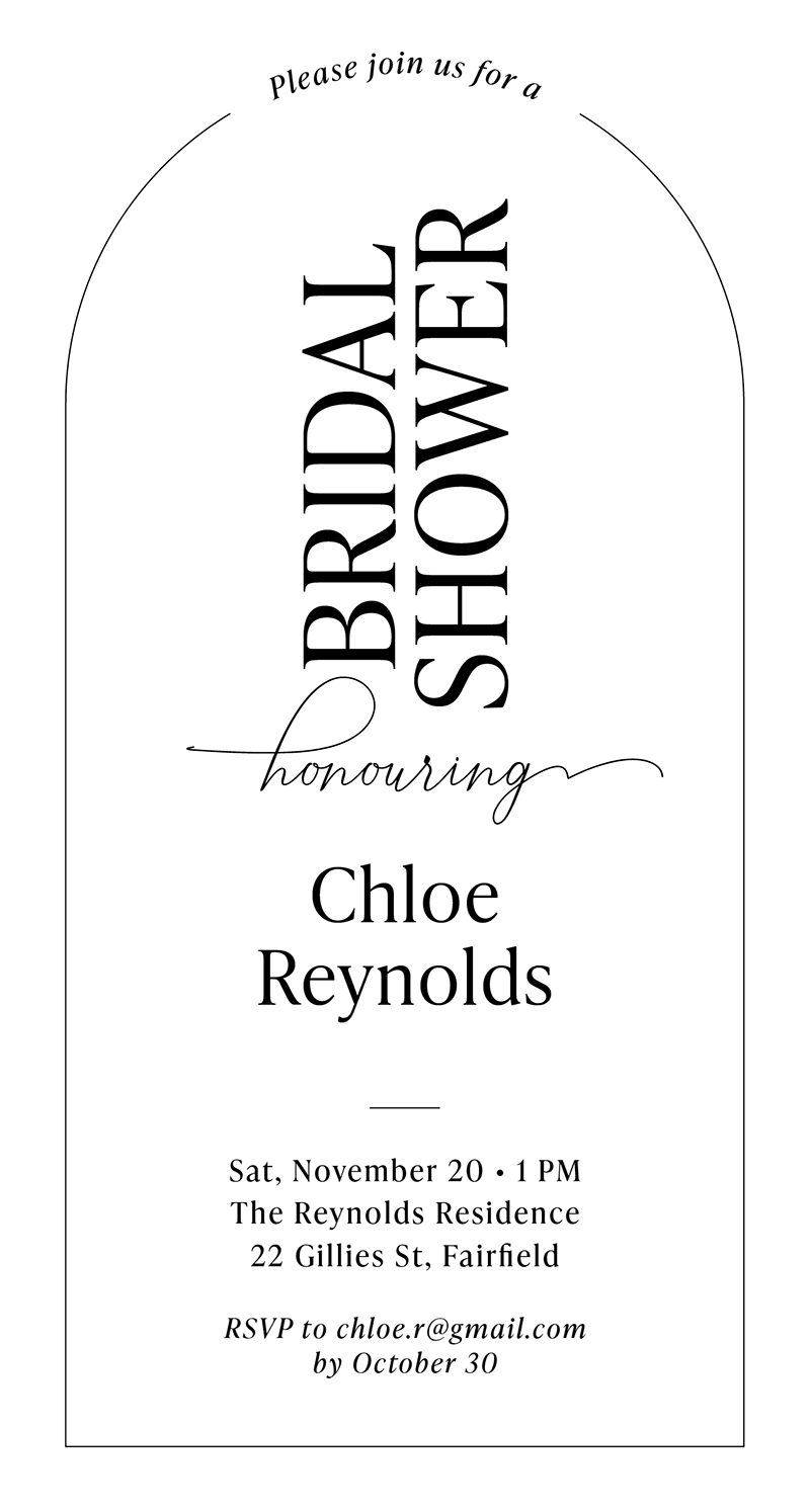 Chloe - Bridal Shower Invitations