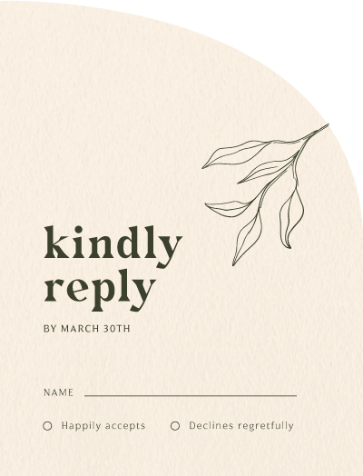 Verdure RSVP Cards - Digital Printing design preview