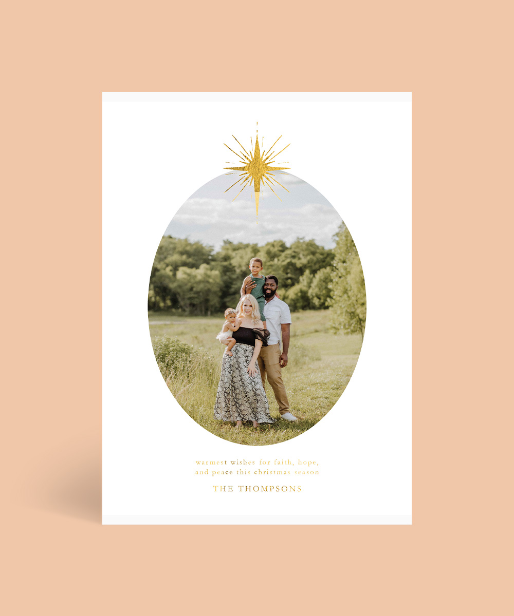 Light The Way Christmas Cards - Flat Foil design preview