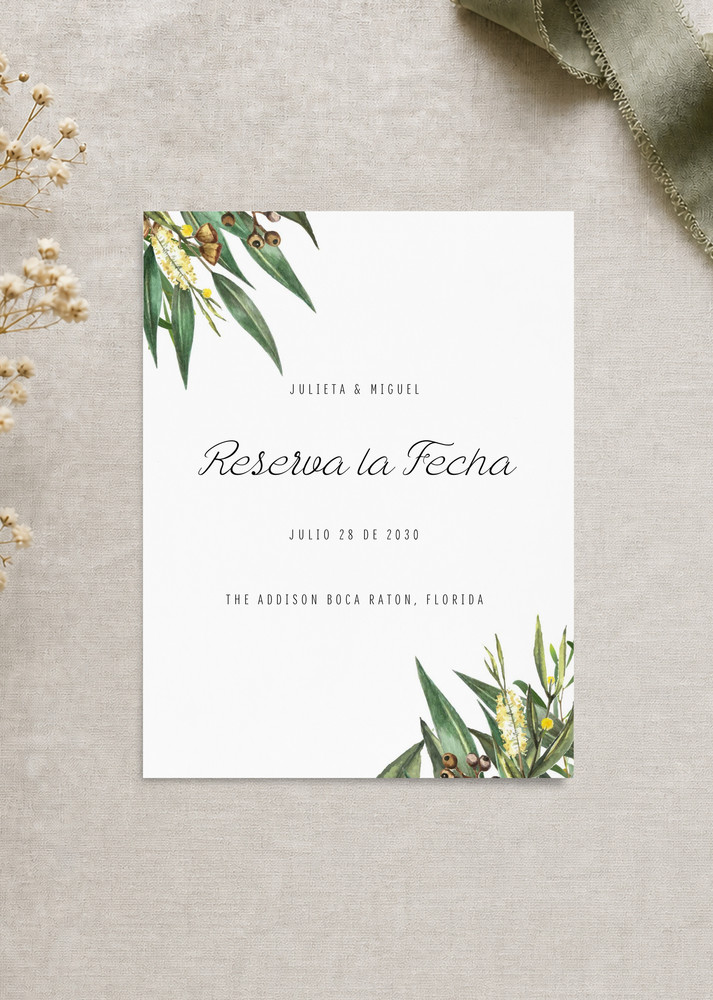 A Bouquet Save The Date - Digital Printing design preview