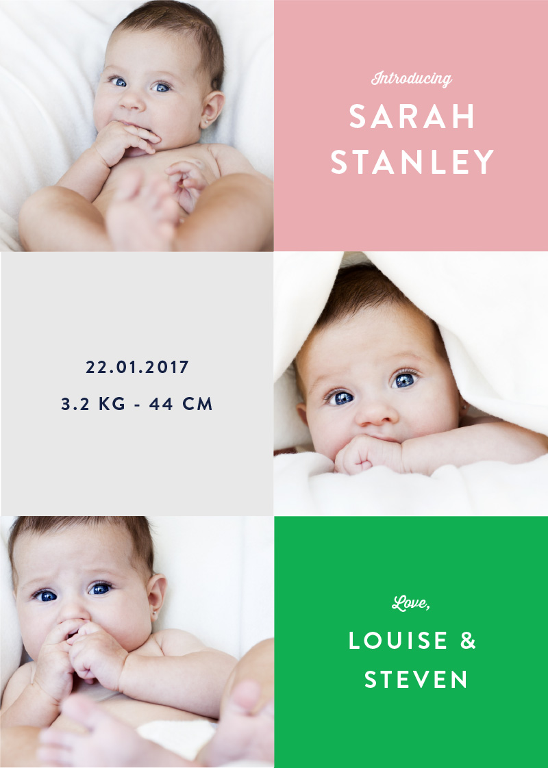 Grid | Digital Printing | Baby Announcements