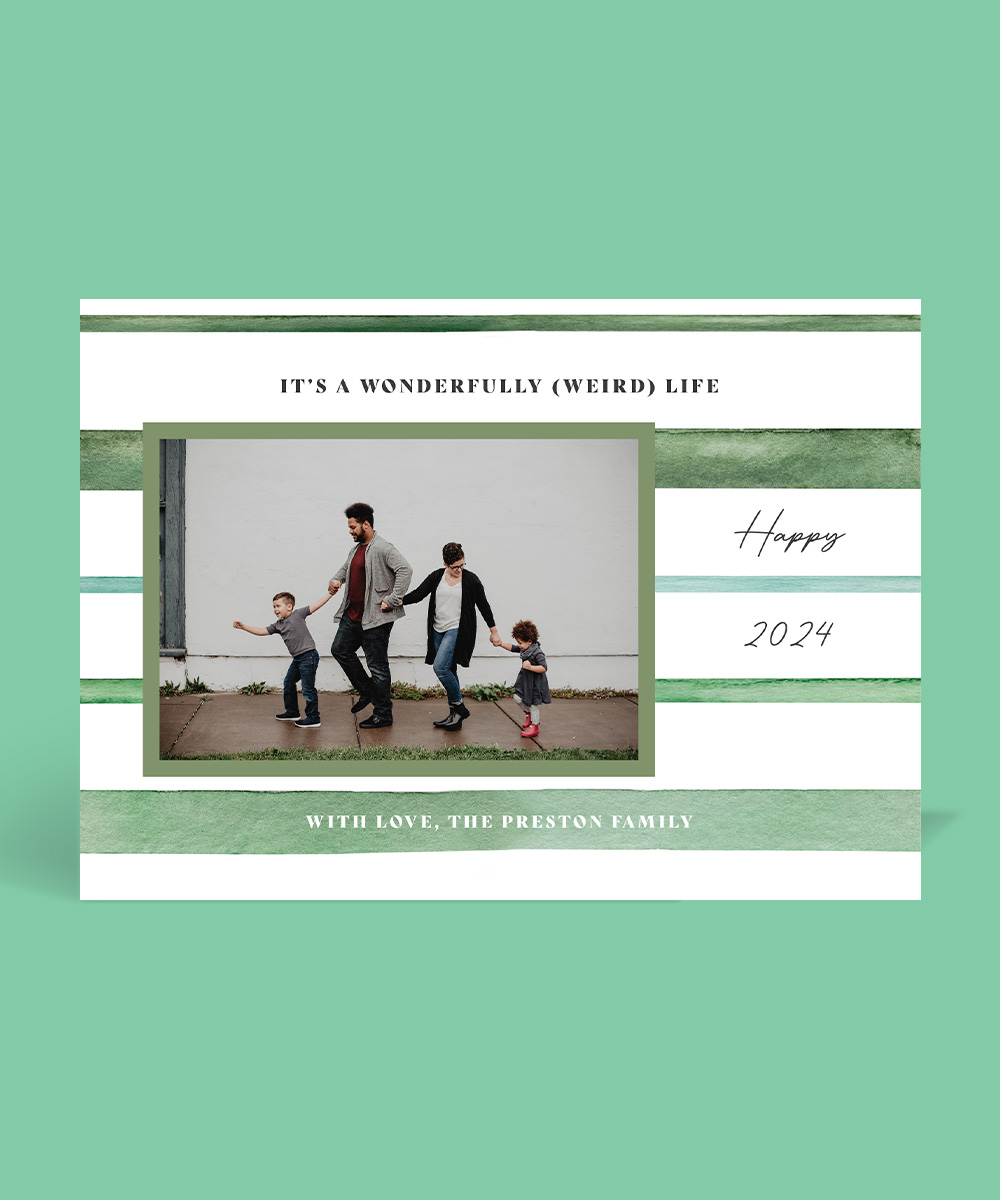 Moss Green Holiday Cards - Digital Printing design preview