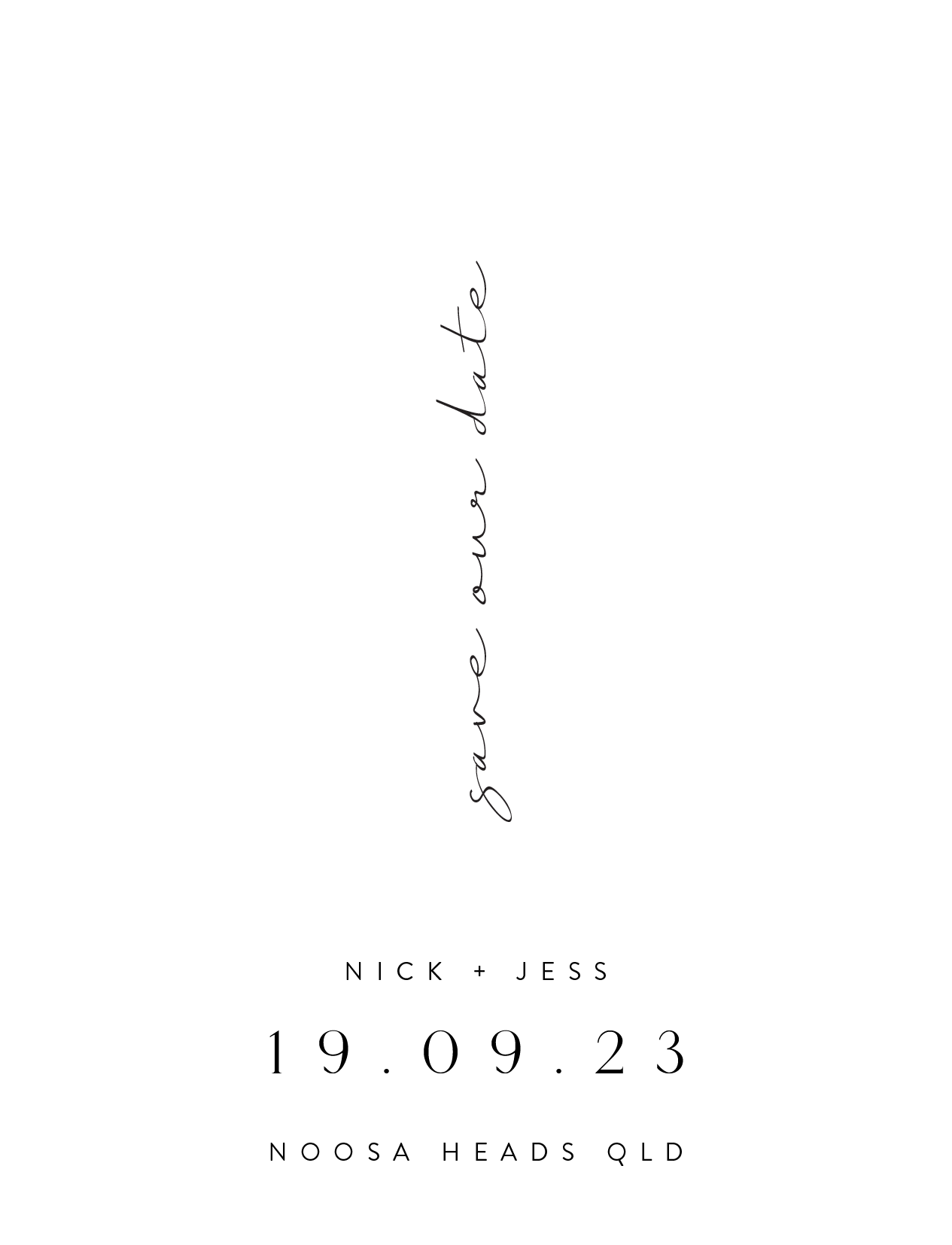 Byron Save The Date - Letterpress design preview
