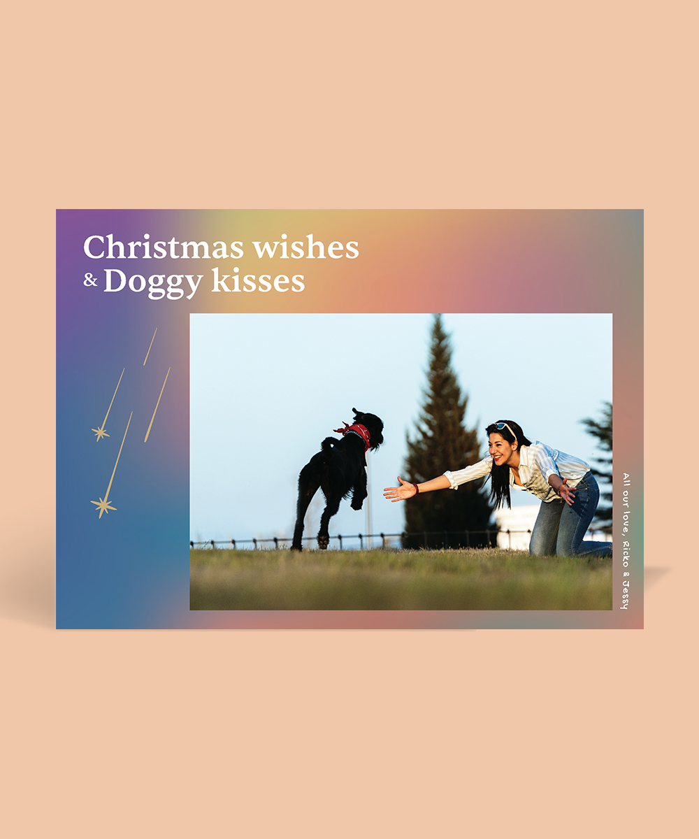 Wishes & Kisses Christmas Cards - Digital Printing design preview