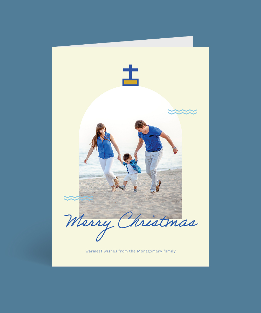 Christmas in Santorini - Christmas Cards